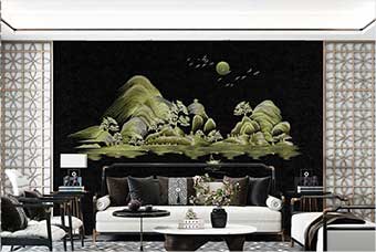 玉林森佰汇航空纤维墙咔（湖光山色）